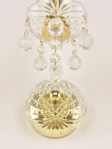 Бра 108B/1/165 G Bohemia Ivele Crystal без плафона на 1 лампа, основание золотое прозрачное в стиле классический balls фото 4